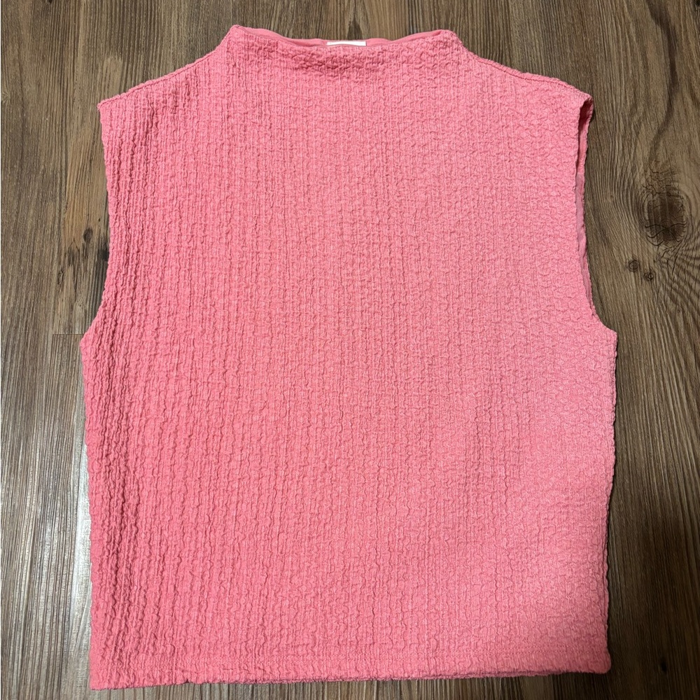 Abercrombie & Fitch Pink Sleeveless Textured Top